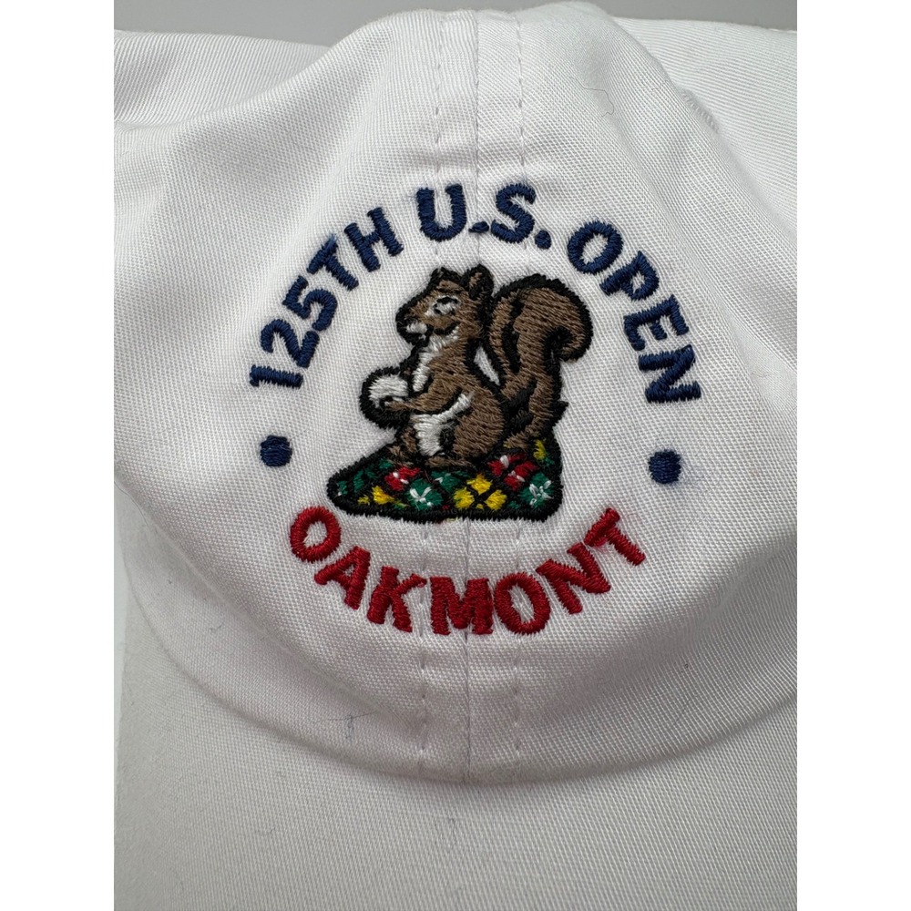 Ahead 125th U.S. Open Oakmont Squirrel Golf Hat White USGA Member Adjustable Cap